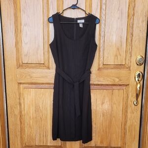 "Make Offer" Covington Black Sleeveless Sheath Dress Midi Scoop Neck